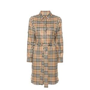 Burberry Vintage Check Pattern Shirt Dress New Size 2